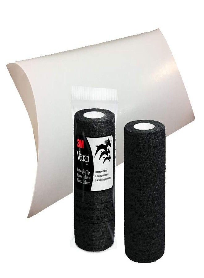3M Vetrap 4" Bold Color Bandaging Tape, 4"x 5 Yards, Pillow Box, 6 Rolls (Black) - Image 2